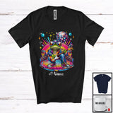 MacnyStore - Personalized Disco Frog Playing Guitar; Joyful Custom Name Guitarist Frog; Music Lover T-Shirt