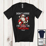 MacnyStore - Personalized Don't Judge Santa In Training; Merry Christmas Custom Name Social Worker Santa T-Shirt