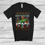 MacnyStore - Personalized Don't Make Ginger Snap; Joyful Christmas Custom Name Baker; Gingerbread Riding T-Rex T-Shirt