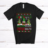 MacnyStore - Personalized Due to Inflation Christmas Sweater; Lovely Custom Name Gnome; Family Group T-Shirt