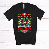 MacnyStore - Personalized Due to Inflation Christmas Sweater; Lovely Custom Name Santa; Women Family T-Shirt