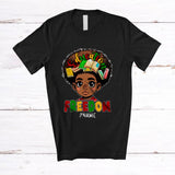 MacnyStore - Personalized Education Freedom; Proud Black History Month Book As Brain; Custom Name Girl Afro T-Shirt