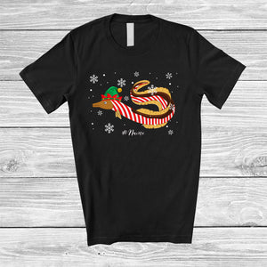 MacnyStore - Personalized Eel Candy Canes Cosplay; Lovely Christmas Custom Name Elf Eel; Sea Animal T-Shirt