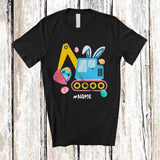 MacnyStore - Personalized Excavator Easter Bunny; Amazing Custom Name Excavator Driver; Boys Family T-Shirt