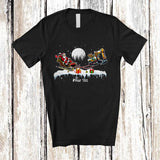 MacnyStore - Personalized Excavator Sledding Santa Sleigh; Amusing Christmas Sweater Custom Name Driver T-Shirt