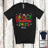 MacnyStore - Personalized Family Christmas 2025; Amazing X-mas Plaid Custom Name; Snow Family Group T-Shirt