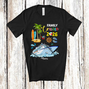 MacnyStore - Personalized Family Cruise 2026; Joyful Summer Vacation Cruising Cruise; Custom Name Family T-Shirt