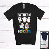 MacnyStore - Personalized Father's Boo Crew, Adorable Halloween Custom Name Grandkids, Ghost Family T-Shirt