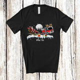 MacnyStore - Personalized Fire Truck Sledding Santa Sleigh; Amusing Christmas Sweater Custom Name Driver T-Shirt