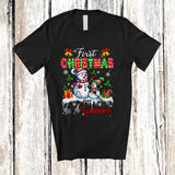 MacnyStore - Personalized First Christmas As A Grandma; Amusing X-mas Custom Name Snowman Grandma; Family T-Shirt