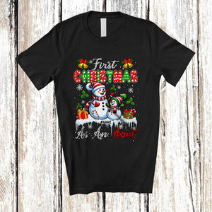 MacnyStore - Personalized First Christmas As An Aunt; Amusing X-mas Custom Name Snowman Aunt; Family T-Shirt