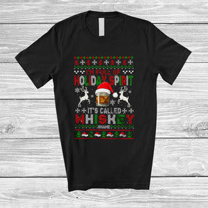 MacnyStore - Personalized Full of Holiday Spirit Called Whiskey; Fantastic Christmas Custom Name Drinking Drunker T-Shirt