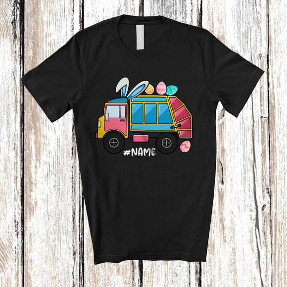 MacnyStore - Personalized Garbage Truck Easter Bunny; Amazing Custom Name Garbage Truck Driver; Boys Family T-Shirt