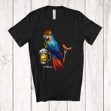 MacnyStore - Personalized German Macaw Drinking Beer; Cheerful Festival Oktoberfest; Custom Name Family T-Shirt