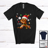 MacnyStore - Personalized Gingerbread Playing Baseball; Joyful Christmas Custom Name Sport Player; Baker T-Shirt