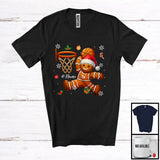 MacnyStore - Personalized Gingerbread Playing Basketball; Joyful Christmas Custom Name Sport Player; Baker T-Shirt