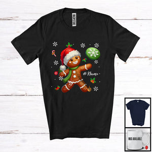 MacnyStore - Personalized Gingerbread Playing Disc Golf; Joyful Christmas Custom Name Sport Player; Baker T-Shirt