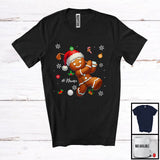 MacnyStore - Personalized Gingerbread Playing Golf; Joyful Christmas Custom Name Sport Player; Baker T-Shirt