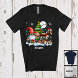 MacnyStore - Personalized Gnome And Santa Donkey; Amazing Christmas Tree Snow; Custom Name Farmer T-Shirt