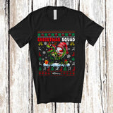 MacnyStore - Personalized Gnome Riding T-Rex Reindeer; Joyful Christmas Sweater; T-Rex Sunglasses T-Shirt