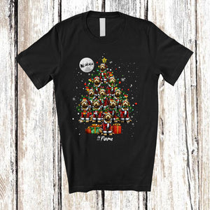 MacnyStore - Personalized Goldendoodle Christmas Tree; Lovely Custom Name Santa Goldendoodle Owner; Family T-Shirt