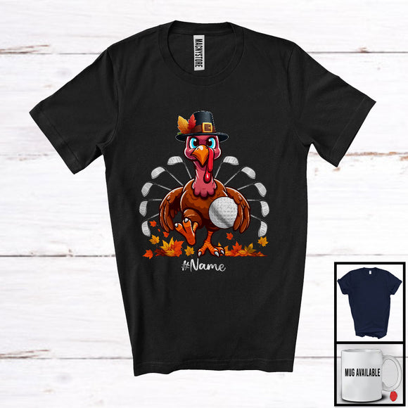 MacnyStore - Personalized Golf Stick Balls Turkey; Joyful Thanksgiving Custom Name Sport Player Team T-Shirt