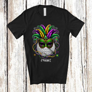 MacnyStore - Personalized Golf Wearing Mask; Amazing Mardi Gras Beads; Custom Name Sport Player Team T-Shirt