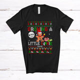 MacnyStore - Personalized Growing A Little Cookie; Amazing Christmas Sweater Gingerbread; Baker Pregnancy T-Shirt