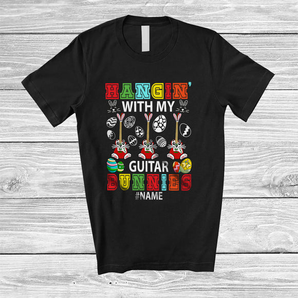 MacnyStore - Personalized Hangin' With My Guitar Bunnies; Amazing Easter Guitar Musical Instruments Player T-Shirt