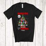 MacnyStore - Personalized Hanging With My Gnomies; Wonderful Christmas Tree Gnomes; Custom Name Family T-Shirt