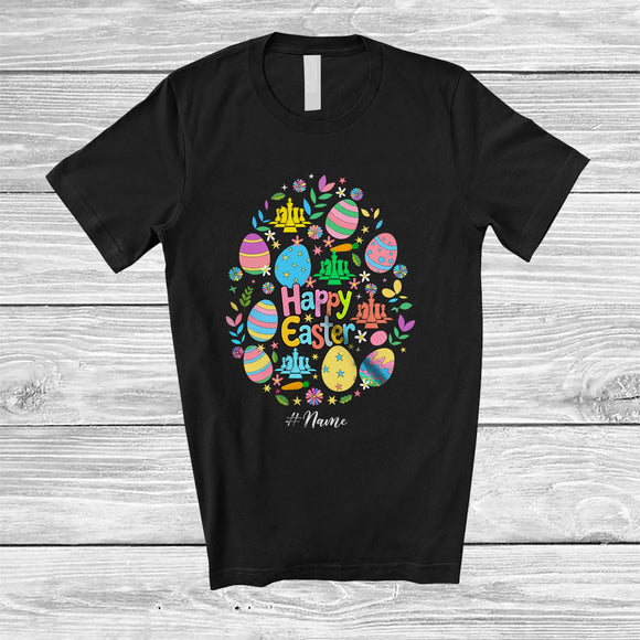 MacnyStore - Personalized Happy Easter; Lovely Custom Name Chess Easter Egg Shape; Sport Player T-Shirt