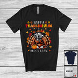 MacnyStore - Personalized Happy Thanksgiving; Amazing Custom Name Turkey Dalmatian; Fall Leaves T-Shirt