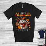 MacnyStore - Personalized Happy Thanksgiving; Amazing Custom Name Turkey Maltipoo; Fall Leaves T-Shirt