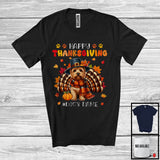 MacnyStore - Personalized Happy Thanksgiving; Amazing Custom Name Turkey Norwich Terrier; Fall Leaves T-Shirt