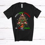 MacnyStore - Personalized Have A Merry Christmas No Lag Just Laughs; Joyful X-mas Tree Custom Name Gamer T-Shirt