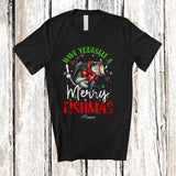 MacnyStore - Personalized Have Yourself A Merry Fishmas; Amazing Custom Name Bass Fish; Fishing T-Shirt