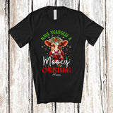 MacnyStore - Personalized Have Yourself A Mooey Christmas; Amazing Custom Name Cow Flower; Farmer T-Shirt