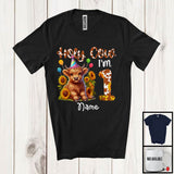 MacnyStore - Personalized Holy Cow I'm 1; Adorable 1st Birthday Highland Cow; Custom Name Sunflowers T-Shirt