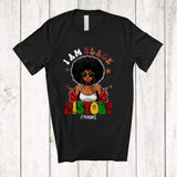 MacnyStore - Personalized I Am Black History; Joyful Black History Month Custom Name Women Afro; African T-Shirt