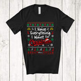 MacnyStore - Personalized I Have Everything I Want For Christmas; Amazing Sweater Santa; Custom Name Couple T-Shirt