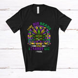 MacnyStore - Personalized I Like Big Beads; Humorous Mardi Gras Mask Beads; Retro Custom Name Parades T-Shirt