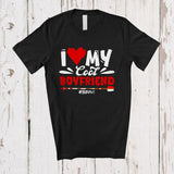 MacnyStore - Personalized I Love My Cool Boyfriend; Lovely Valentine's Day Hearts; Custom Name Couple T-Shirt