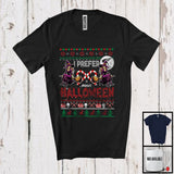 MacnyStore - Personalized I Prefer Halloween; Sarcastic Christmas Sweater Witch Candy Canes; Family Group T-Shirt