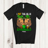 MacnyStore - Personalized I Put The He In Shenanigans; Lovely St. Patrick's Day Custom Name Capybara T-Shirt