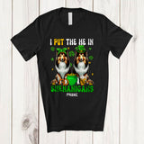 MacnyStore - Personalized I Put The He In Shenanigans; Lovely St. Patrick's Day Custom Name Shelties; Couple T-Shirt