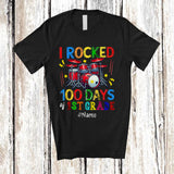 MacnyStore - Personalized I Rocked 100th Day of 1st Grade; Amusing School Drum; Custom Name Drummer T-Shirt