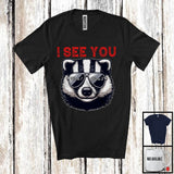 MacnyStore - Personalized I See You, Adorable Custom Name Badger Sunglasses, Wild Animal Badger Lover T-Shirt