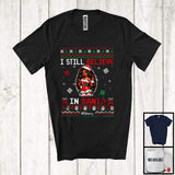 MacnyStore - Personalized I Still Believe In Santa; Lovely Christmas Sweater Custom Name Afro Women Santa T-Shirt