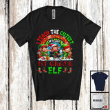 MacnyStore - Personalized I Teach The Cutest 1st Grade Elf; Merry Christmas Custom Name Teacher; Rainbow T-Shirt