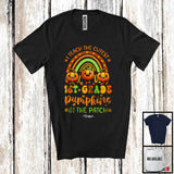 MacnyStore - Personalized I Teach The Cutest 1st Grade Pumpkins; Joyful Thanksgiving Rainbow; Custom Name Teacher T-Shirt